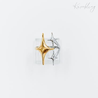 starburst mixed metal ring (water & tarnish proof)