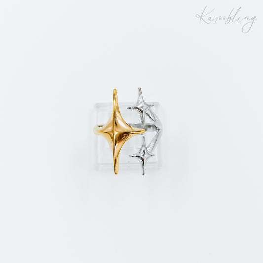 starburst mixed metal ring (water & tarnish proof)