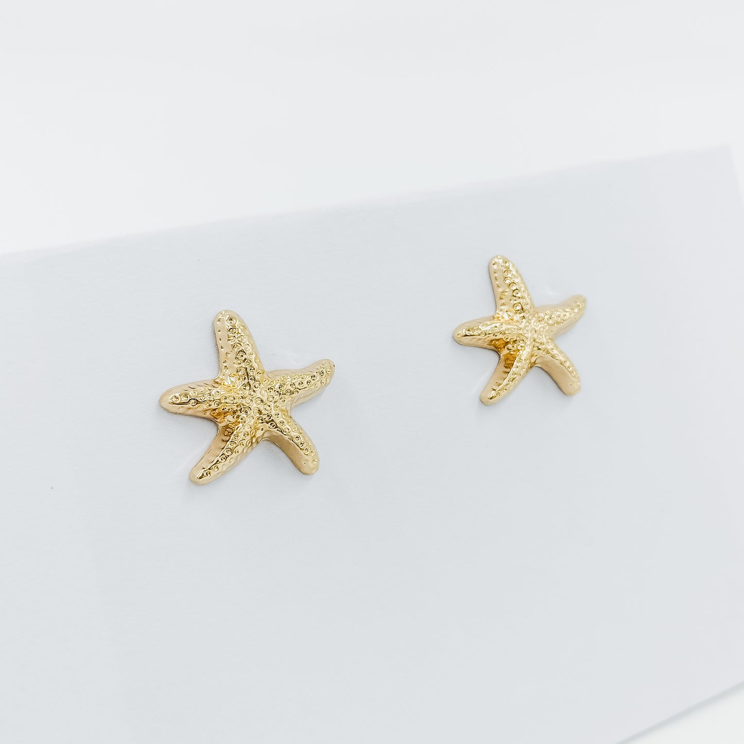 starfish stud earrings gold plated