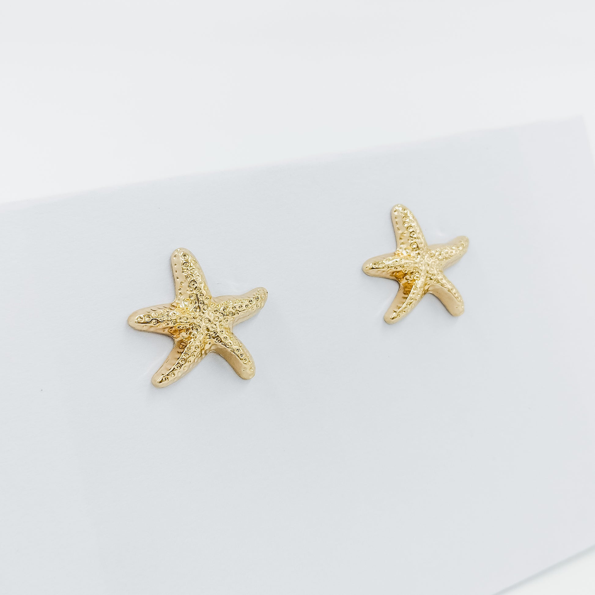 starfish stud earrings gold plated