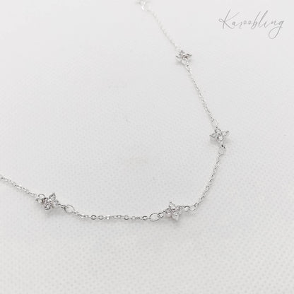 sterling silver flower necklace