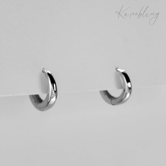 Sterling Silver Drop Embrace Earrings - close up