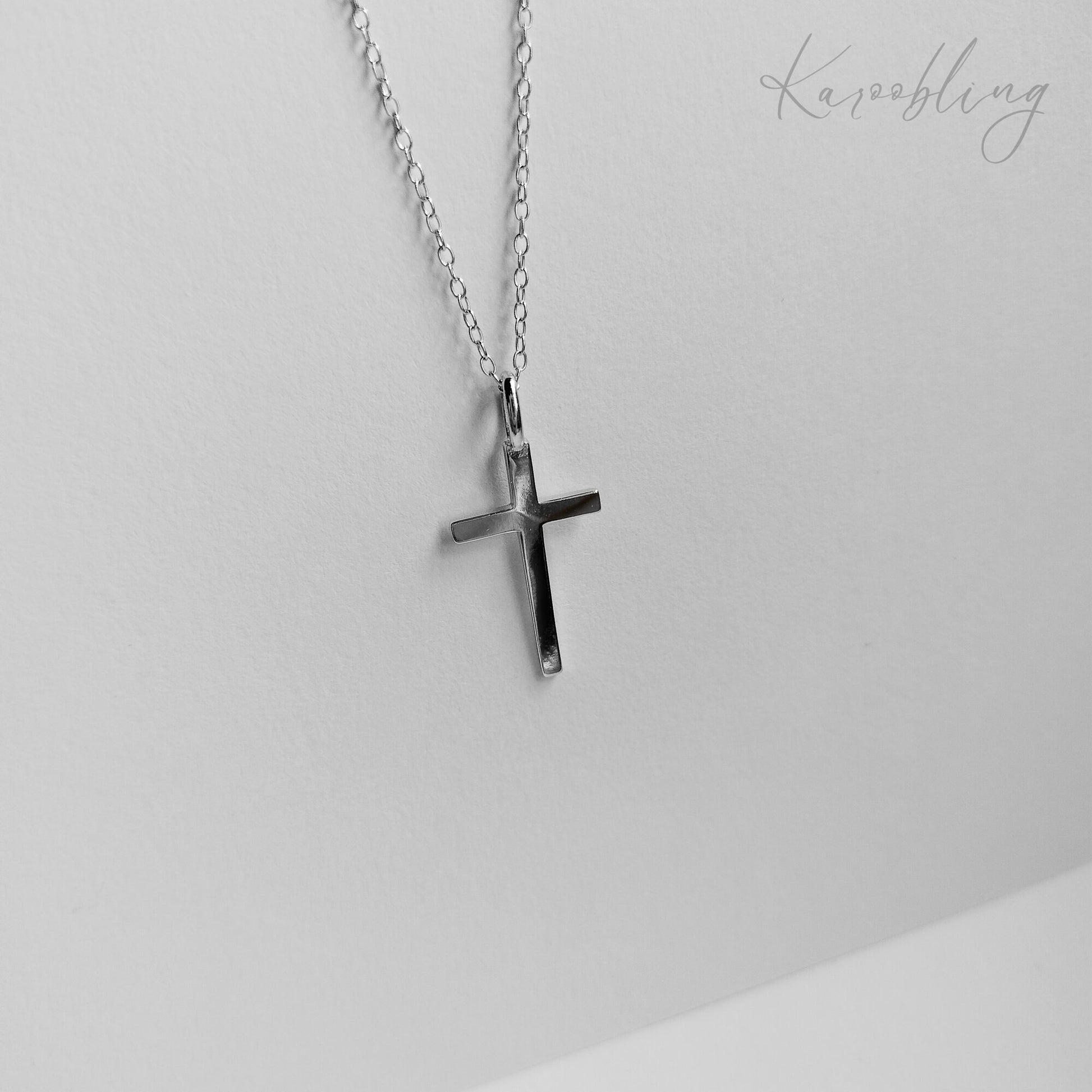 Sterling Silver Graceful Cross Necklace