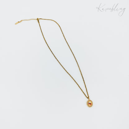 strawberry 18k gold plated pendant necklace (water & tarnish proof)