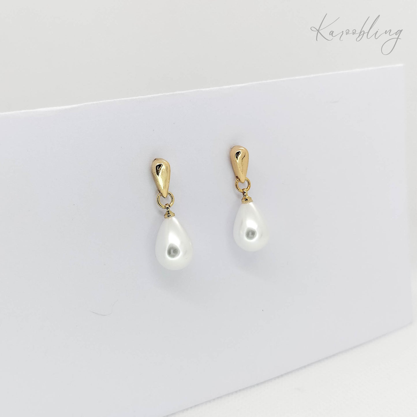 Teardrop Pearl Dangle Earrings