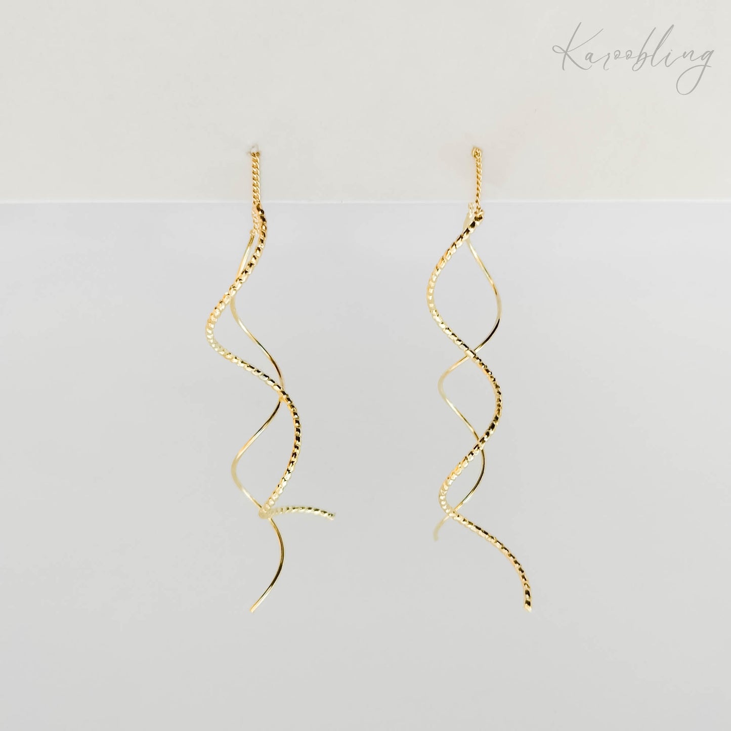 Textured Twist Dangle Earrings