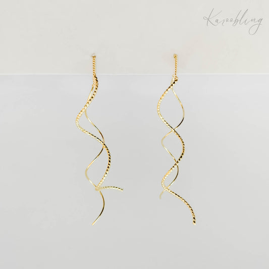 Textured Twist Dangle Earrings