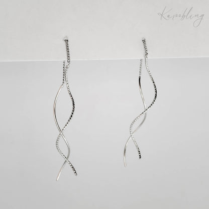 Textured Twist Dangle Earrings