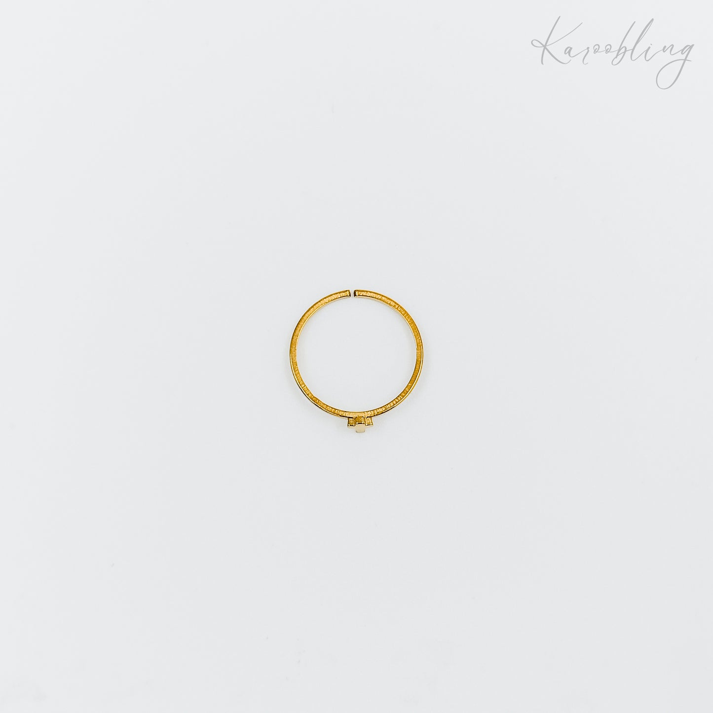 tiny cross ring gold plated (water & tarnish proof