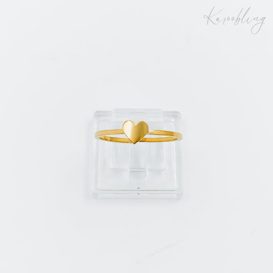 tiny heart gold plated ring (water & tarnish proof)