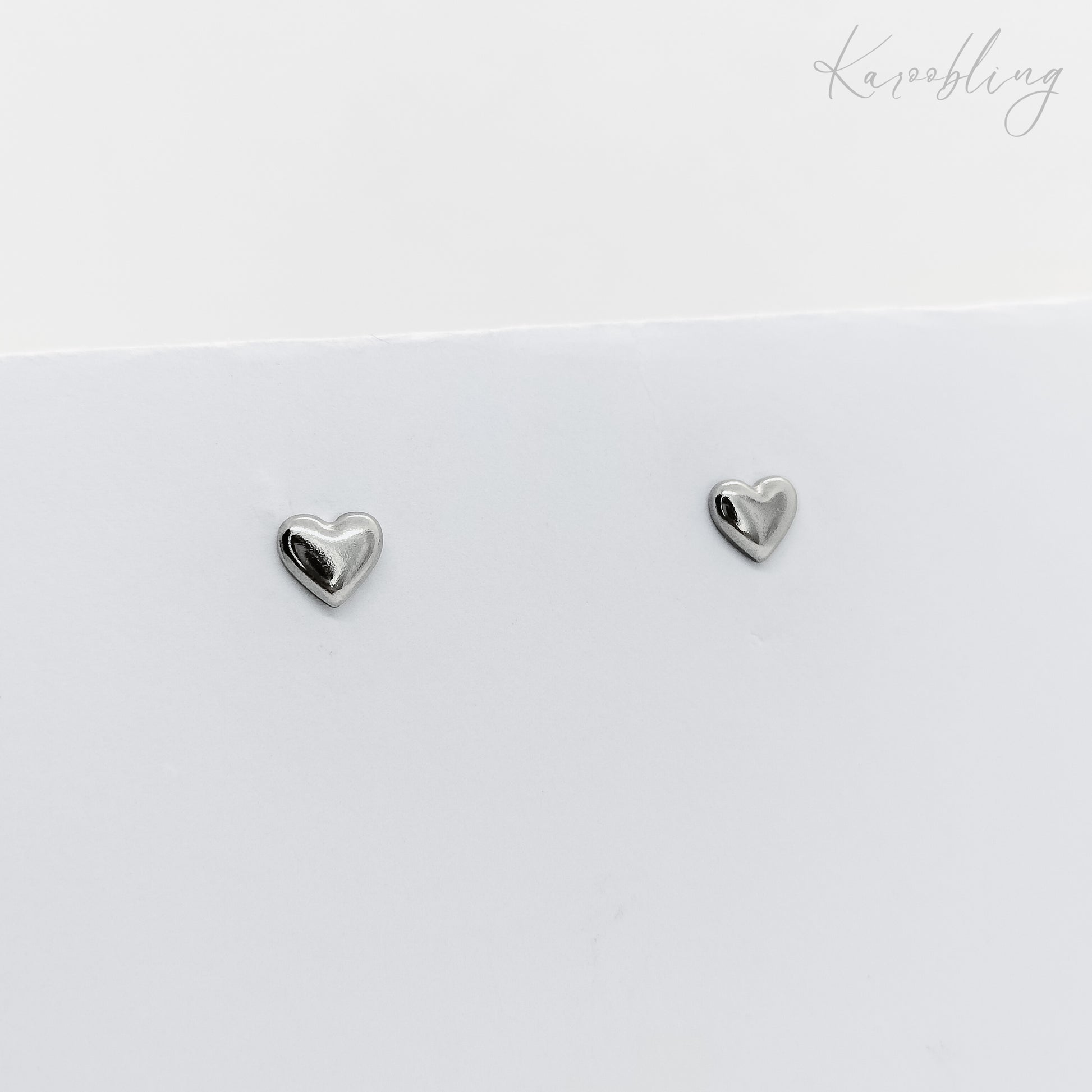 tiny heart stud stainless steel (water & tarnish proof)