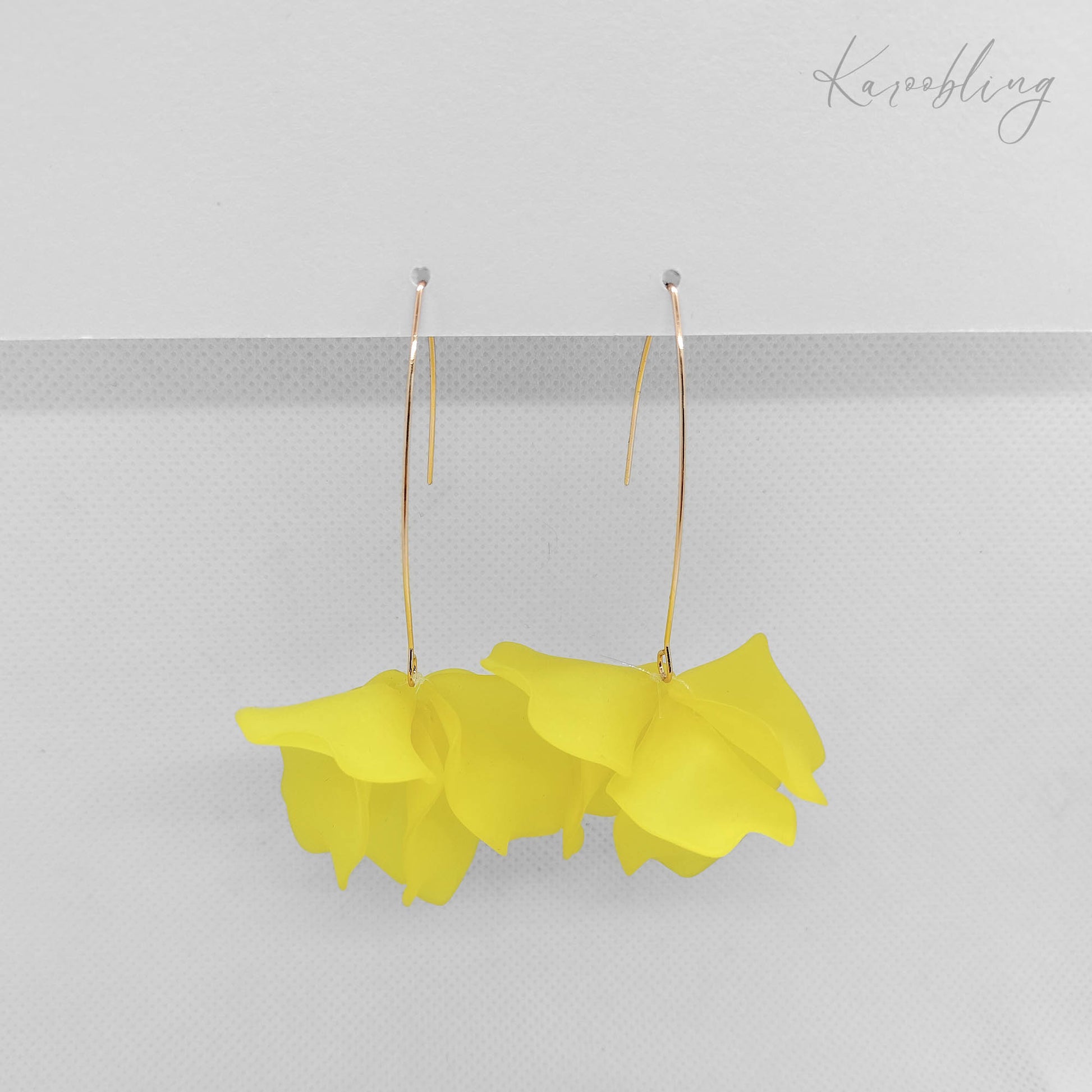 Vibrant Yellow BlossomDrops Earrings