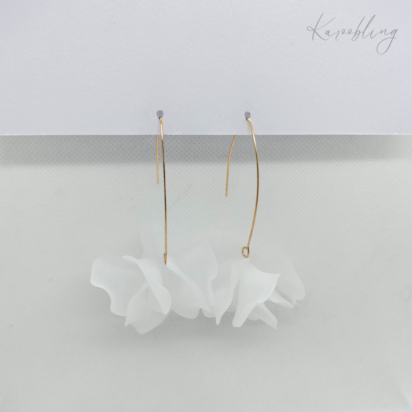 White BlossomDrops Earrings