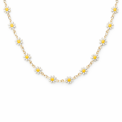 Daisy chain necklace, fashion jewellery packshot
