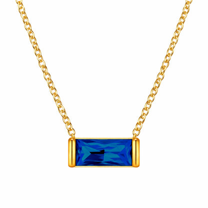 ai of december 18k gold plated birthstone pendant necklace, water and tarnish proof