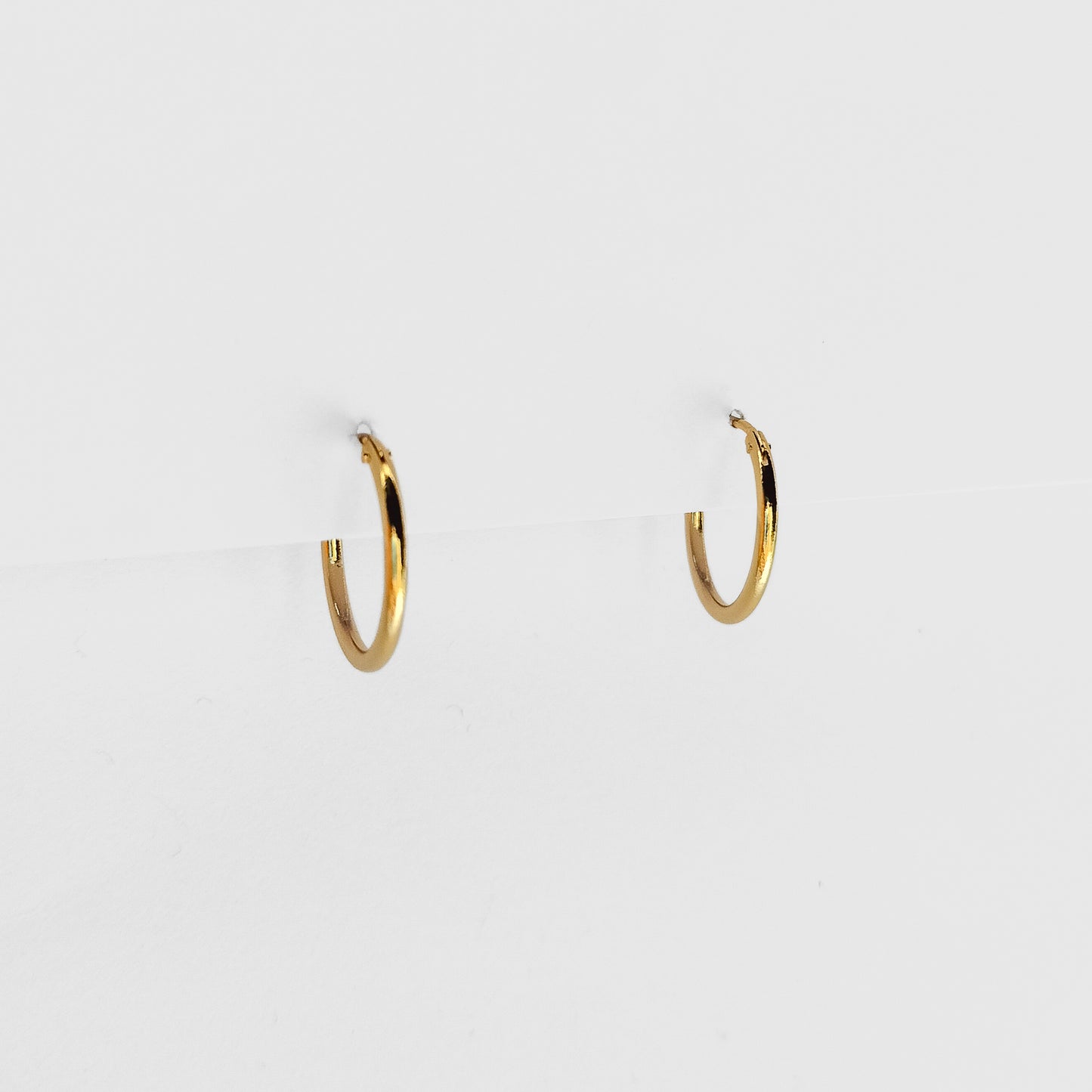 gold plated hoop earrings, waterproof and tarnish resistant