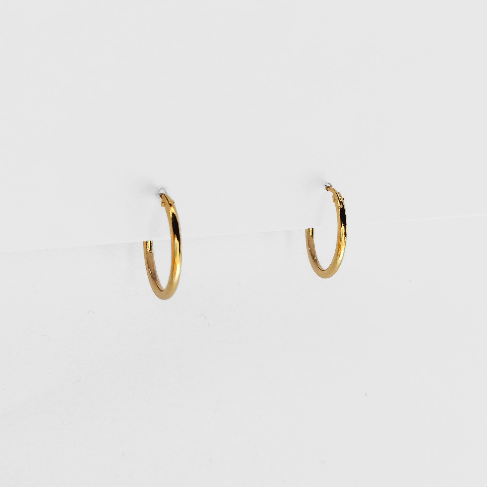 gold plated hoop earrings, waterproof and tarnish resistant