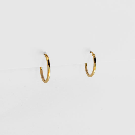 gold plated hoop earrings, waterproof and tarnish resistant