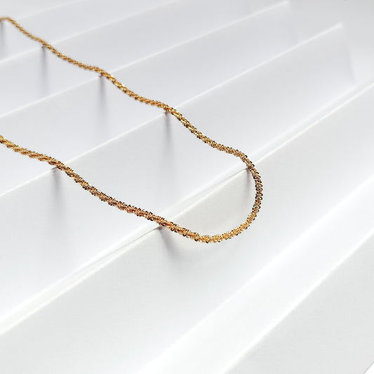 gold plated margarita chain necklace, fashion jewellery