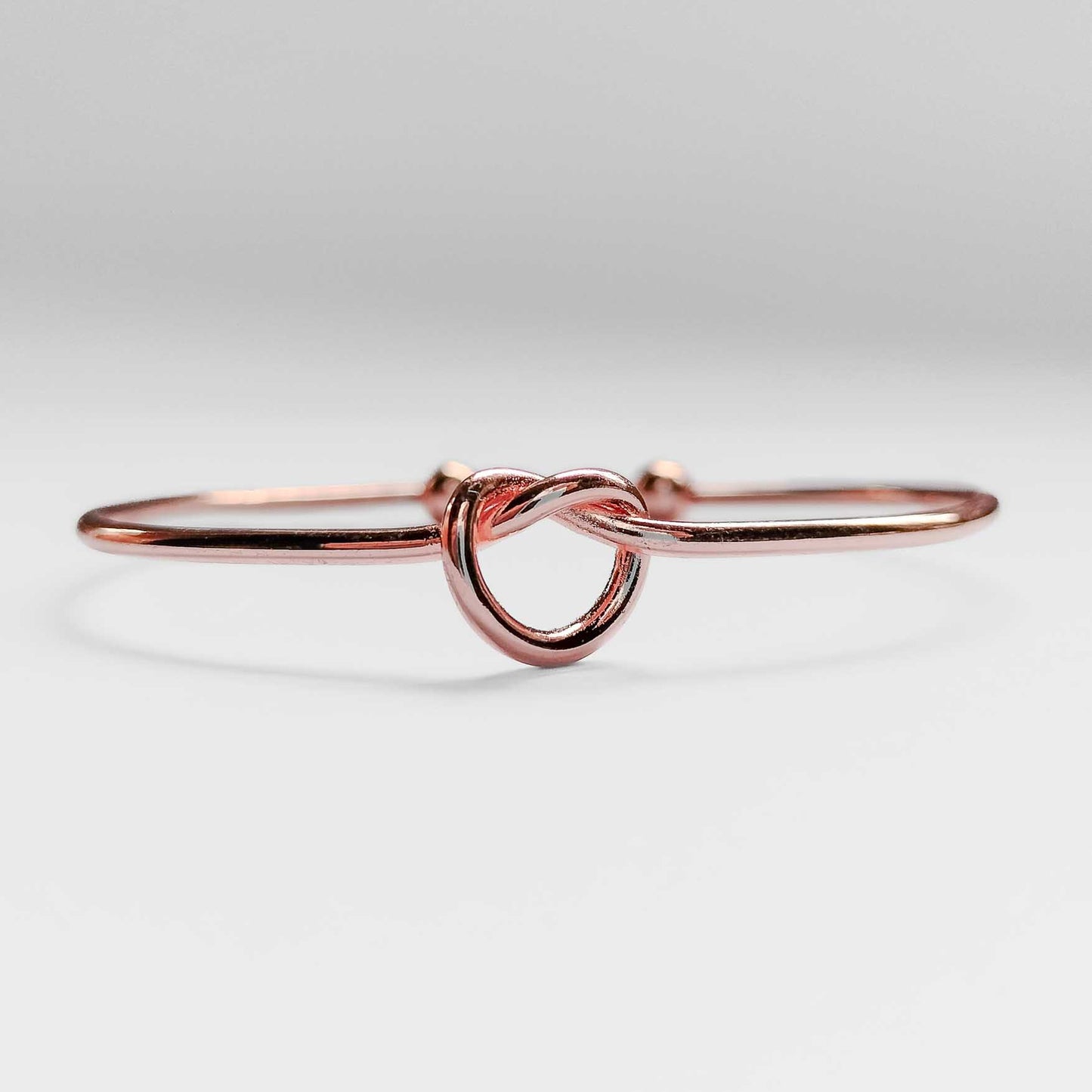 rose gold plated knot cuff bangle, fashion jewellery