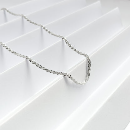 silver plated margarita chain necklace, fashion jewellery