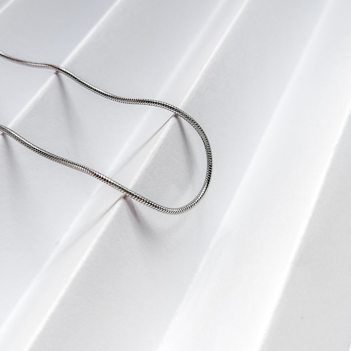 silver plated thin snake chain necklace, fashion jewellery