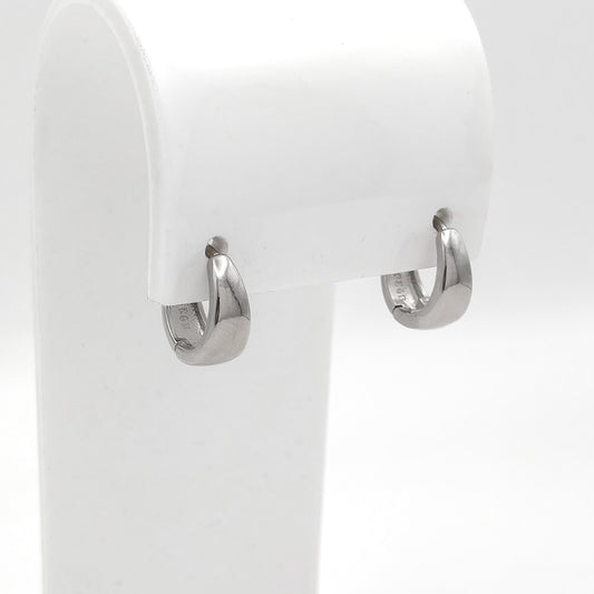 small sterling silver drop huggie earrings, hypoallergenic jewellery