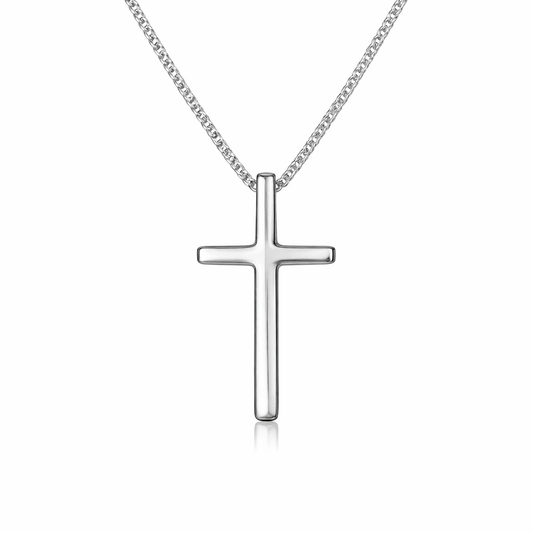 925 sterling silver cross necklace, hypoallergenic jewellery