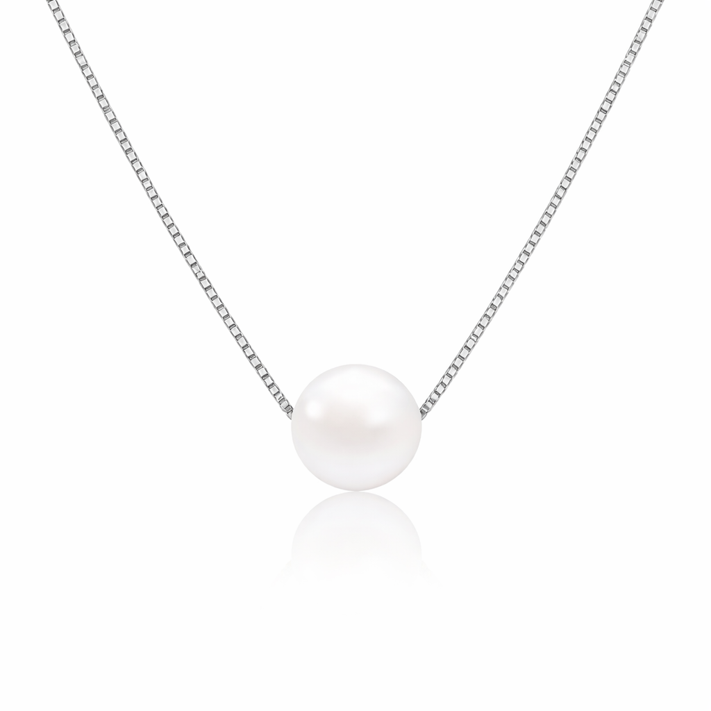 925 sterling silver pearl pendant necklace, hypoallergenic jewellery