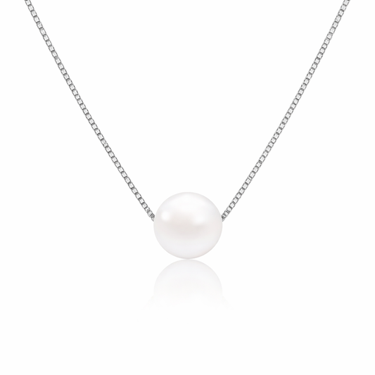 925 sterling silver pearl pendant necklace, hypoallergenic jewellery
