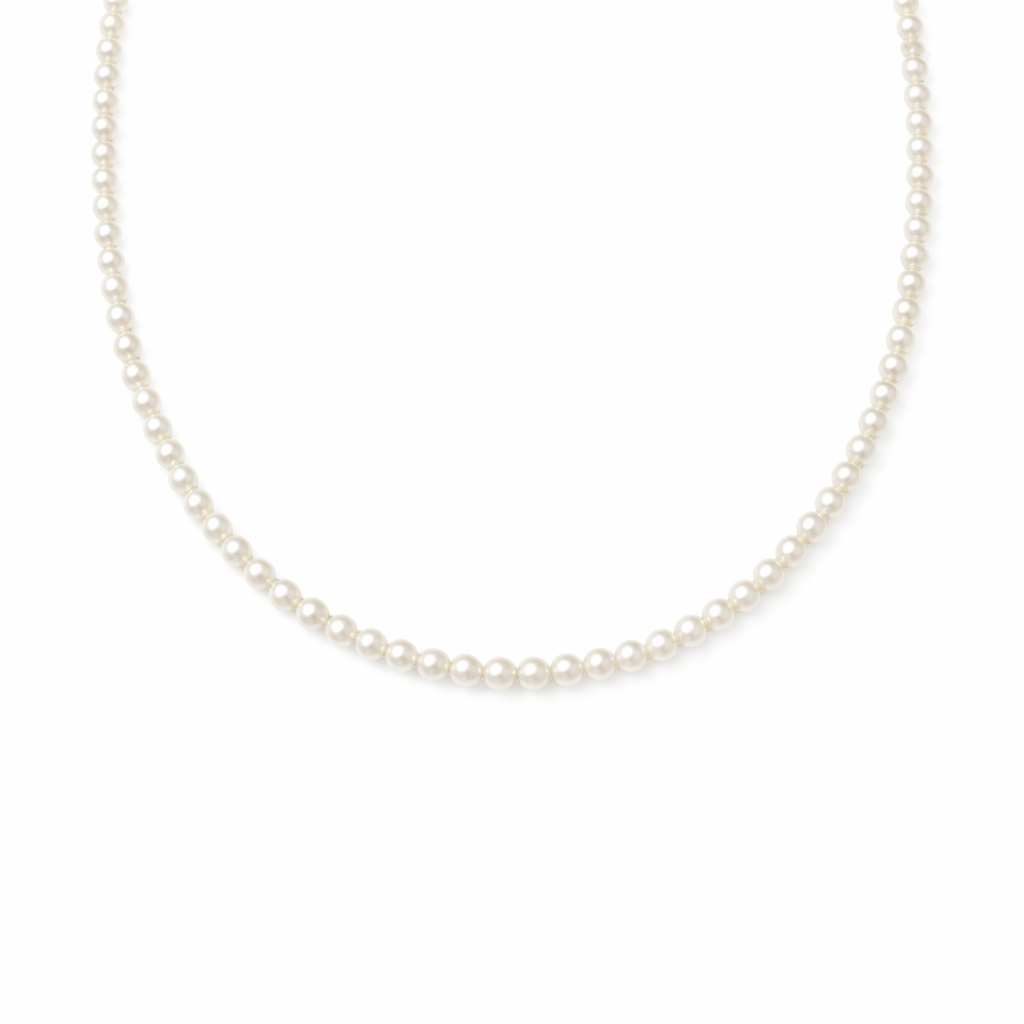 string of pearls chain necklace, water and tarnish proof packshot